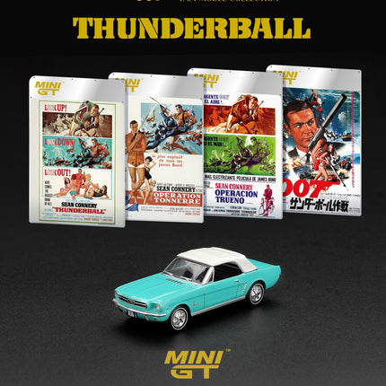 [Pre-Order]  1/64 Mini GT Ford Mustang Convertible 1965 "Thunderball"   （8.10）