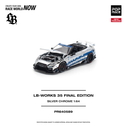 [Pre-Order] 1:64 POP Race LB-WORKS 35 FINAL EDITION SILVER CHROME （8.18）