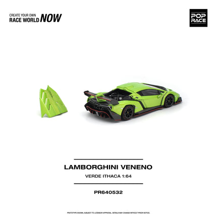 [Pre-Order] 1:64 POP Race PR640532 LAMBORGHINI VENENO VERDE ITHACA（10.26）