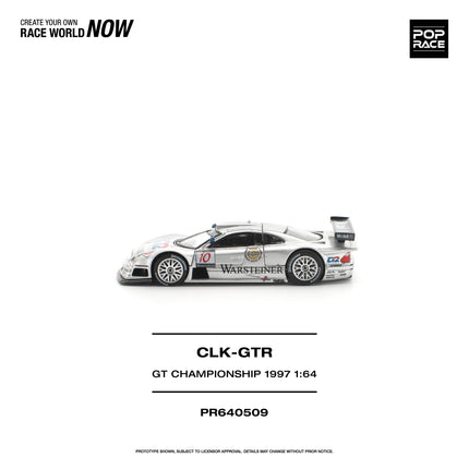 [Pre-Order] 1:64 POP Race PR640509 MERCEDES-BENZ AMG CLK GTR FIA GT CHAMPIONSHIP 1997 （8.10）