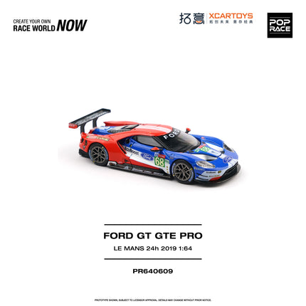 [Pre-Order] 1:64 POP Race PR640609 FORD GT GTE PRO LE MANS 24H 2019（8.24）