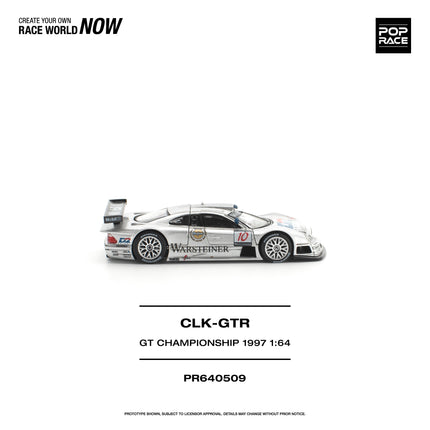 [Pre-Order] 1:64 POP Race PR640509 MERCEDES-BENZ AMG CLK GTR FIA GT CHAMPIONSHIP 1997 （8.10）