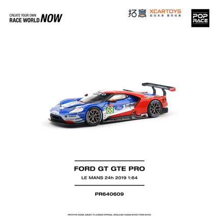 [Pre-Order] 1:64 POP Race PR640609 FORD GT GTE PRO LE MANS 24H 2019（8.24）