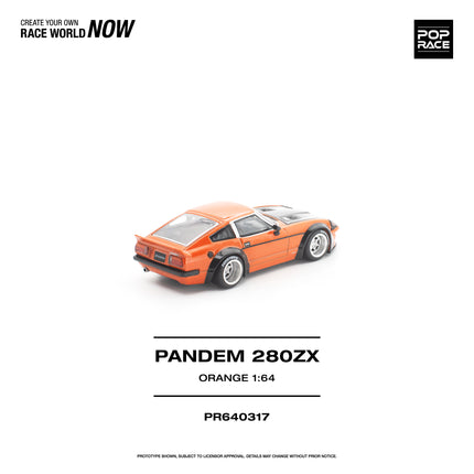 1:64 POP Race Diecast Model Car - PANDEM 280ZX - ORANGE