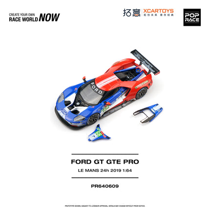 [Pre-Order] 1:64 POP Race PR640609 FORD GT GTE PRO LE MANS 24H 2019（8.24）
