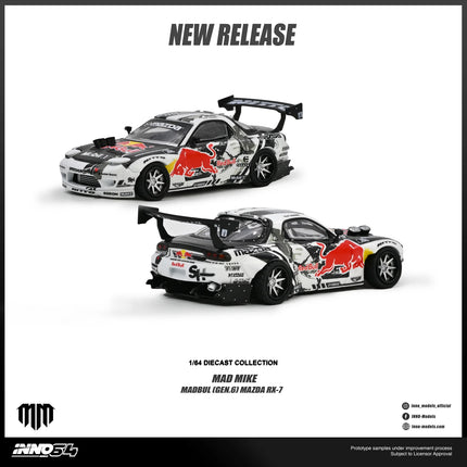 [Pre-Order] INNO 1/64 MAZDA RX-7 MAD MIKE "MADBUL Gen6"
