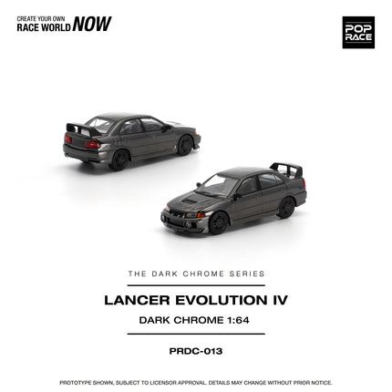[Pre-Order] 1:64 POP Race LANCER EVOLUTION IV DARK CHROM