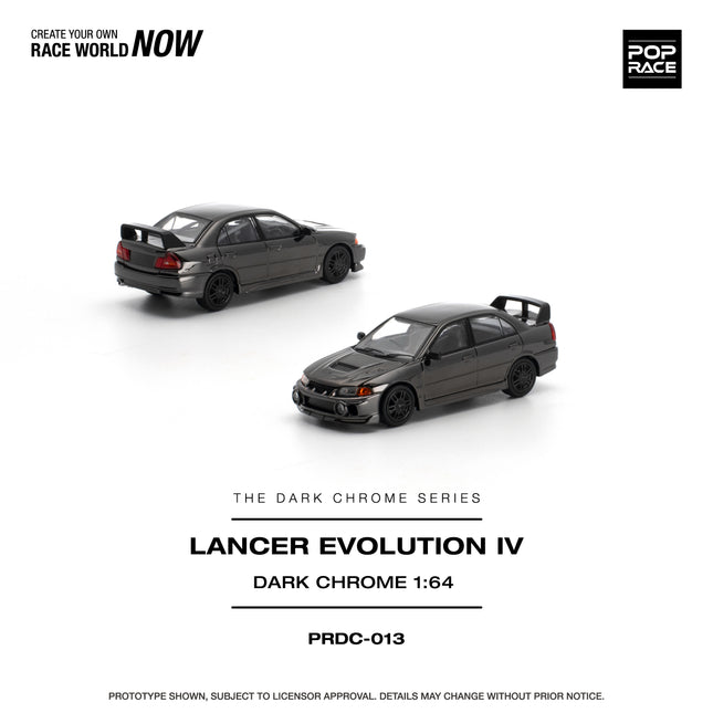 [Pre-Order] 1:64 POP Race LANCER EVOLUTION IV DARK CHROM
