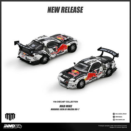 [Pre-Order] INNO 1/64 MAZDA RX-7 MAD MIKE "MADBUL Gen6"