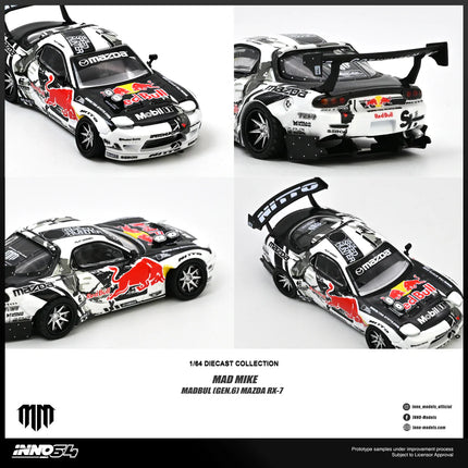 [Pre-Order] INNO 1/64 MAZDA RX-7 MAD MIKE "MADBUL Gen6"