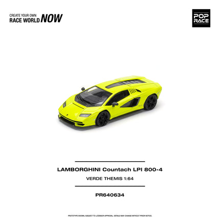[Pre-Order] 1:64 POP Race PR640634 LAMBORGHINI COUNTACH LPI 800-4 VERDE THEMIS（10.26）