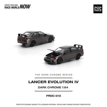 [Pre-Order] 1:64 POP Race LANCER EVOLUTION IV DARK CHROM
