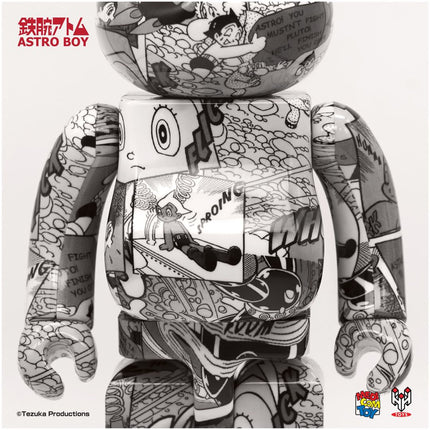 BEARBRICK ASTRO BOY BLACK AND WHITE 1000%