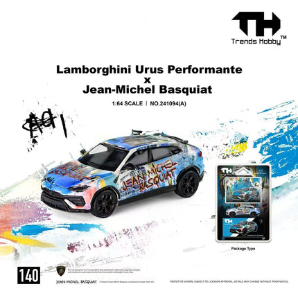 Trends Hobby 1:64 Lamborghini Urus Performante x Jean-Michel Basquiat - White Livery