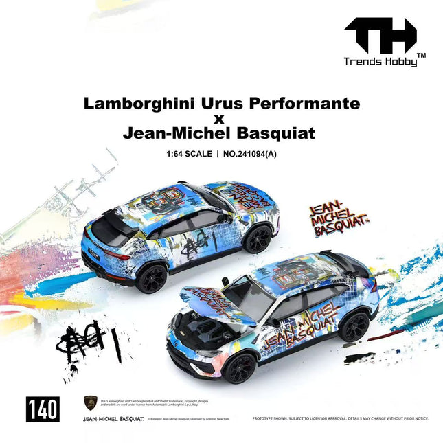 Trends Hobby 1:64 Lamborghini Urus Performante x Jean-Michel Basquiat - White Livery