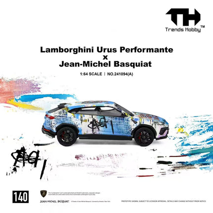 Trends Hobby 1:64 Lamborghini Urus Performante x Jean-Michel Basquiat - White Livery