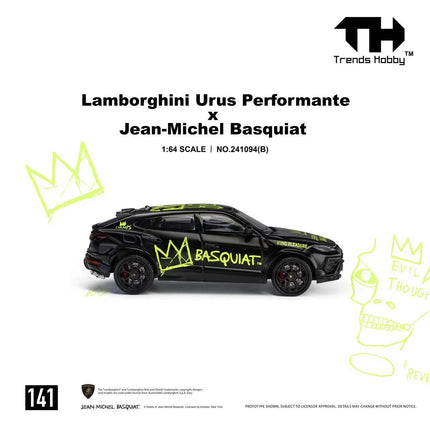 Trends Hobby 1:64 Lamborghini Urus Performante x Jean-Michel Basquiat - Black Livery