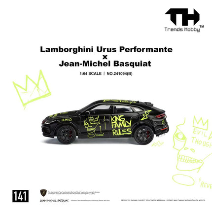 Trends Hobby 1:64 Lamborghini Urus Performante x Jean-Michel Basquiat - Black Livery