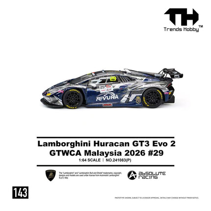 Trends Hobby 1:64 Lamborghini Huracan GT3 Evo 2 GTWCA Malaysia 2026 #29