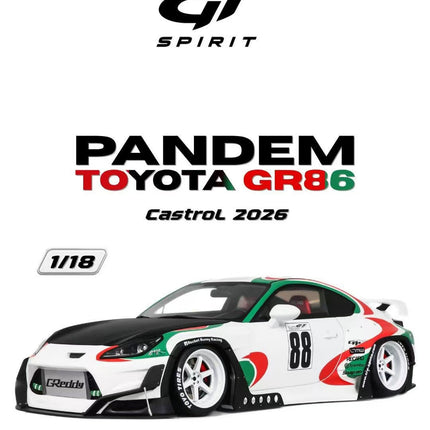 [Pre-Order] GT SPIRIT 1:18 PANDEM Toyota GR86 CASTROL 2026