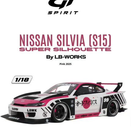[Pre-Order] GT SPIRIT 1:18 NISSAN SILVIA (S15) SUPER SILHOUETTE BY LB-WORKS PINK 2025