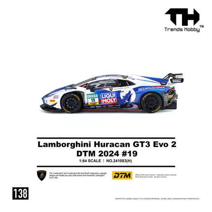 [Pre-Order] Trends Hobby 1:64- Lamborghini Huracan GT3 EVO2 - DTM 2024 #19（8.7）