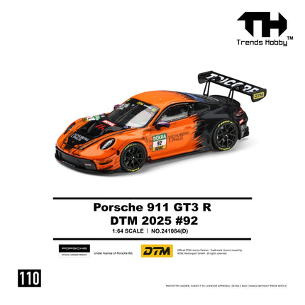 [Pre-Order] Trends Hobby 1:64- Porsche 911 GT3 R - DTM 2025 #92（8.7）