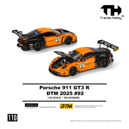 [Pre-Order] Trends Hobby 1:64- Porsche 911 GT3 R - DTM 2025 #92（8.7）
