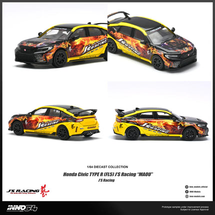 [Pre-Order] INNO 1/64 HONDA CIVIC TYPE R (FL5) J'S RACING "MAOU"