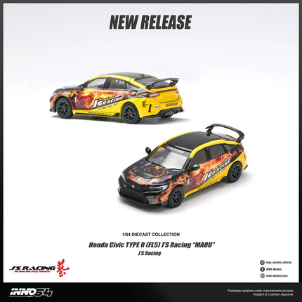 [Pre-Order] INNO 1/64 HONDA CIVIC TYPE R (FL5) J'S RACING "MAOU"