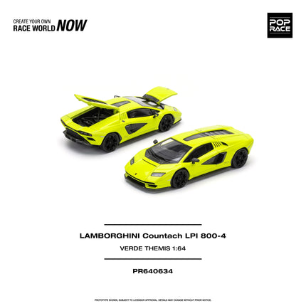 [Pre-Order] 1:64 POP Race PR640634 LAMBORGHINI COUNTACH LPI 800-4 VERDE THEMIS（10.26）