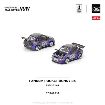 [PREORDER] POPRACE PANDEM POCKET BUNNY 34 PURPLE