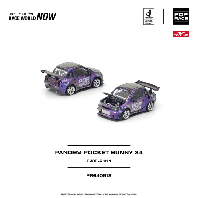 [PREORDER] POPRACE PANDEM POCKET BUNNY 34 PURPLE