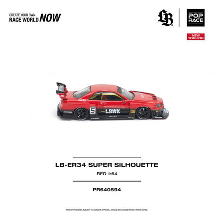 [Pre-Order] 1:64 POP Race PR640594 LB-ER34 SUPER SILHOUETTE RED(10.12)