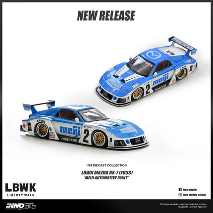 [Pre-Order] INNO64 - 1/64 - MAZDA RX7 (FD3S) LB-SUPER SILHOUETTE "MEIJI"