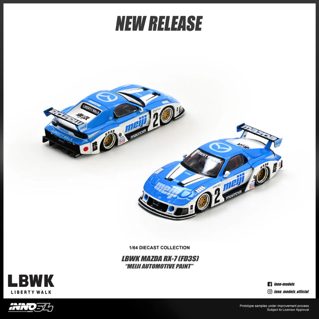 [Pre-Order] INNO64 - 1/64 - MAZDA RX7 (FD3S) LB-SUPER SILHOUETTE "MEIJI"