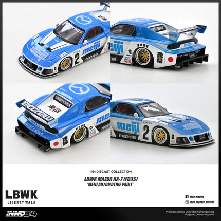 [Pre-Order] INNO64 - 1/64 - MAZDA RX7 (FD3S) LB-SUPER SILHOUETTE "MEIJI"