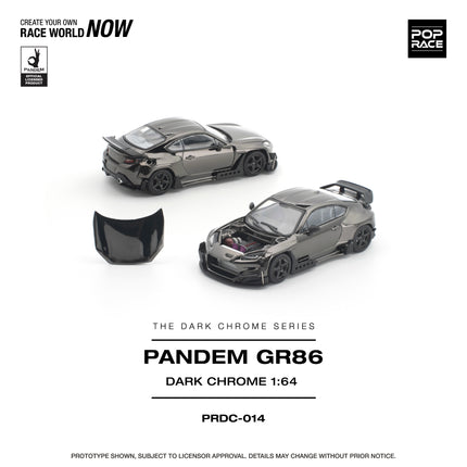 [Pre-Order] 1:64 POP Race PANDEM GR 86 DARK CHROME