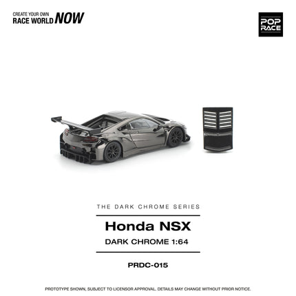 [Pre-Order] 1:64 POP Race PRDC015 HONDA NSX GT3 EV022 DARK CHROME （8.10）