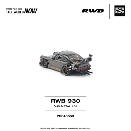 [Pre-Order] 1:64 POP Race RWB 930 GUN METAL（9.29）