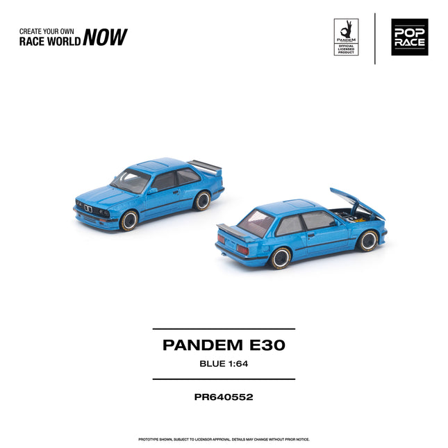 [Pre-Order] 1:64 POP Race PANDEM E30 BLUE（9.29）