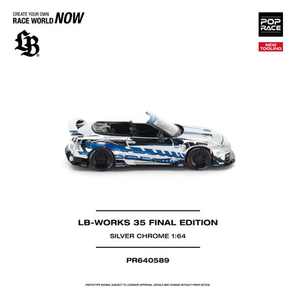 [Pre-Order] 1:64 POP Race LB-WORKS 35 FINAL EDITION SILVER CHROME （8.18）