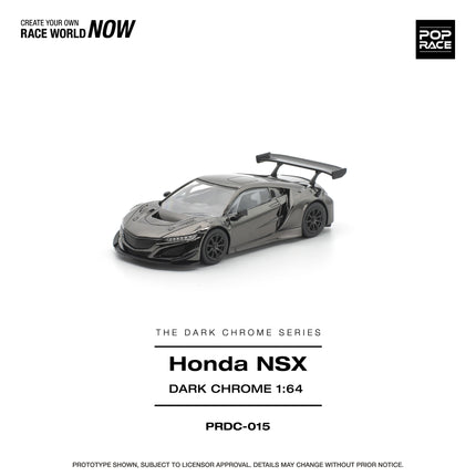 [Pre-Order] 1:64 POP Race PRDC015 HONDA NSX GT3 EV022 DARK CHROME （8.10）
