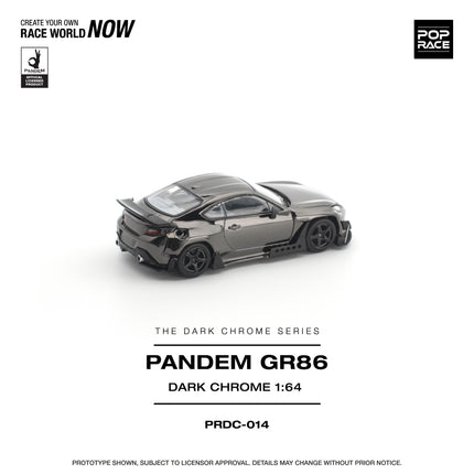 [Pre-Order] 1:64 POP Race PANDEM GR 86 DARK CHROME