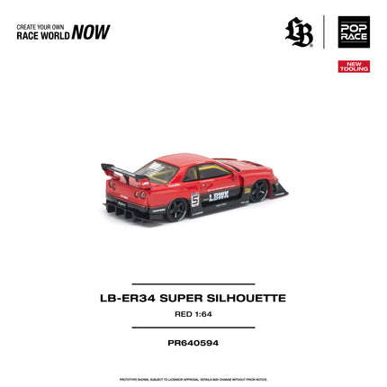 [Pre-Order] 1:64 POP Race PR640594 LB-ER34 SUPER SILHOUETTE RED(10.12)