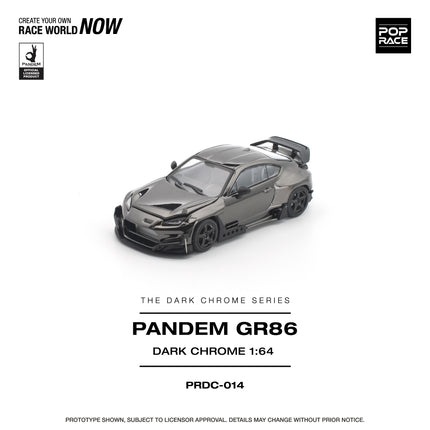 [Pre-Order] 1:64 POP Race PANDEM GR 86 DARK CHROME