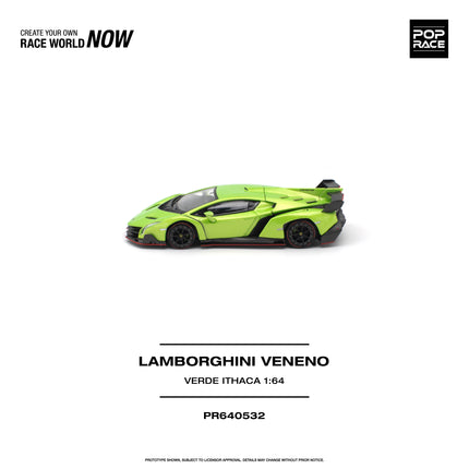[Pre-Order] 1:64 POP Race PR640532 LAMBORGHINI VENENO VERDE ITHACA（10.26）