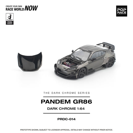 [Pre-Order] 1:64 POP Race PANDEM GR 86 DARK CHROME