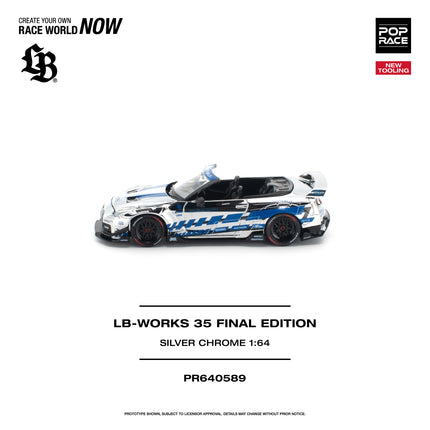 [Pre-Order] 1:64 POP Race LB-WORKS 35 FINAL EDITION SILVER CHROME （8.18）