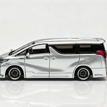 [Pre-Order] 1:64 MODEL MODEL Toyota Alphard customized Version Liquid Metallic Silver（8.14）